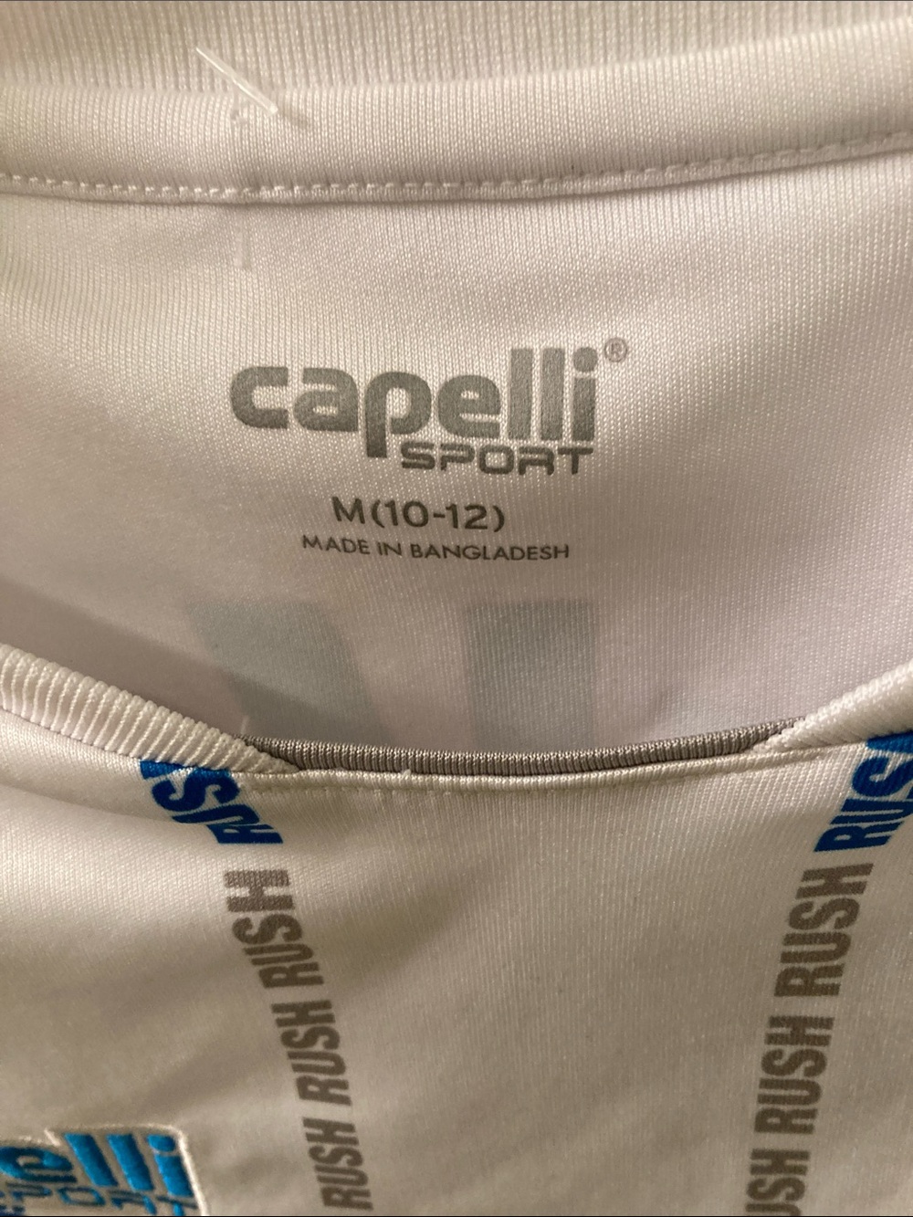 Capelli of New York White Jersey with Blue and Black Logos
